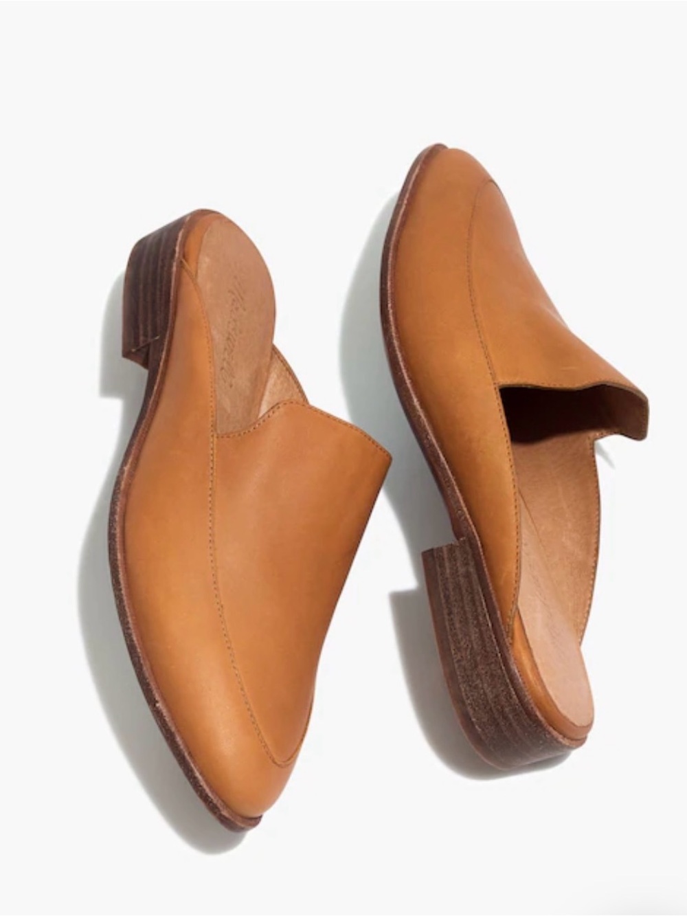 Madewell Women’s Francis Amber Brown Leather Loafer Mules - 5
